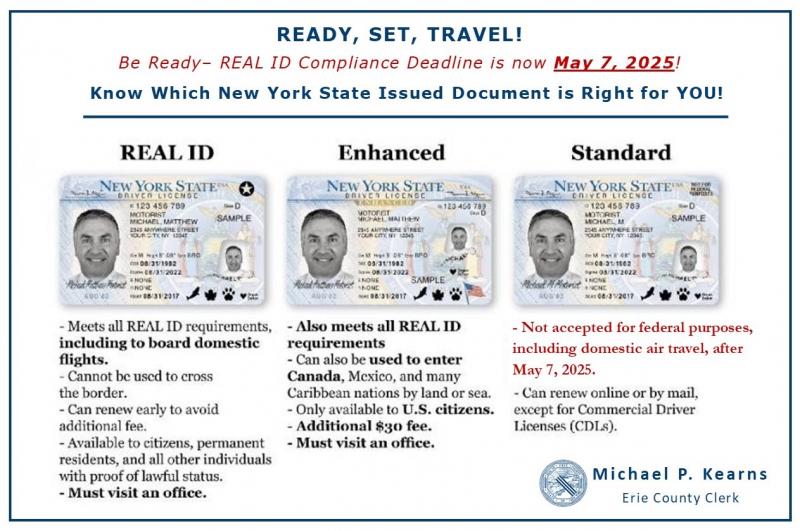 About Federal REAL ID Erie County Clerk Michael P. Kearns